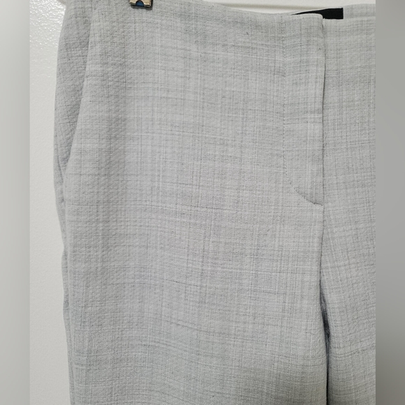 Theory Tennyson Pioneer Gray Stretch Twill Straight Leg Seamed Ankle Pant Size 8 - Picture 7 of 16